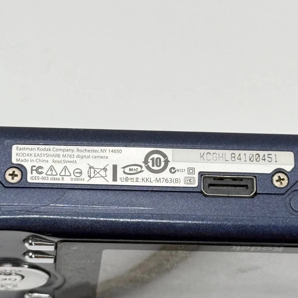 Kodak Digital Camera M763 7.2MP 3x Zoom Navy Blue Parts Repair